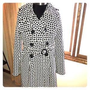 Black and white trench coat